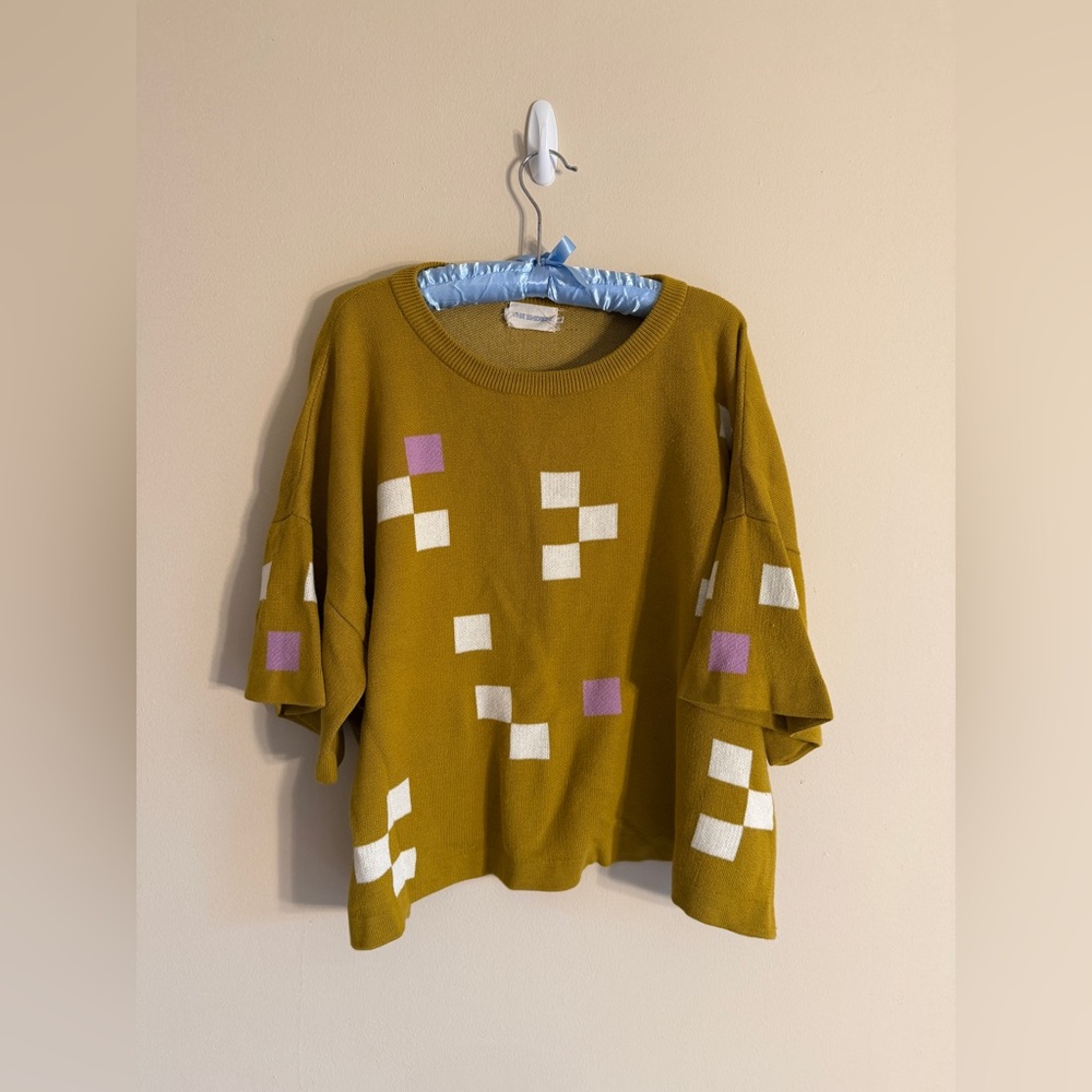 The Endery Albers Short Sleeve Sweater Tee - size XL/XXL